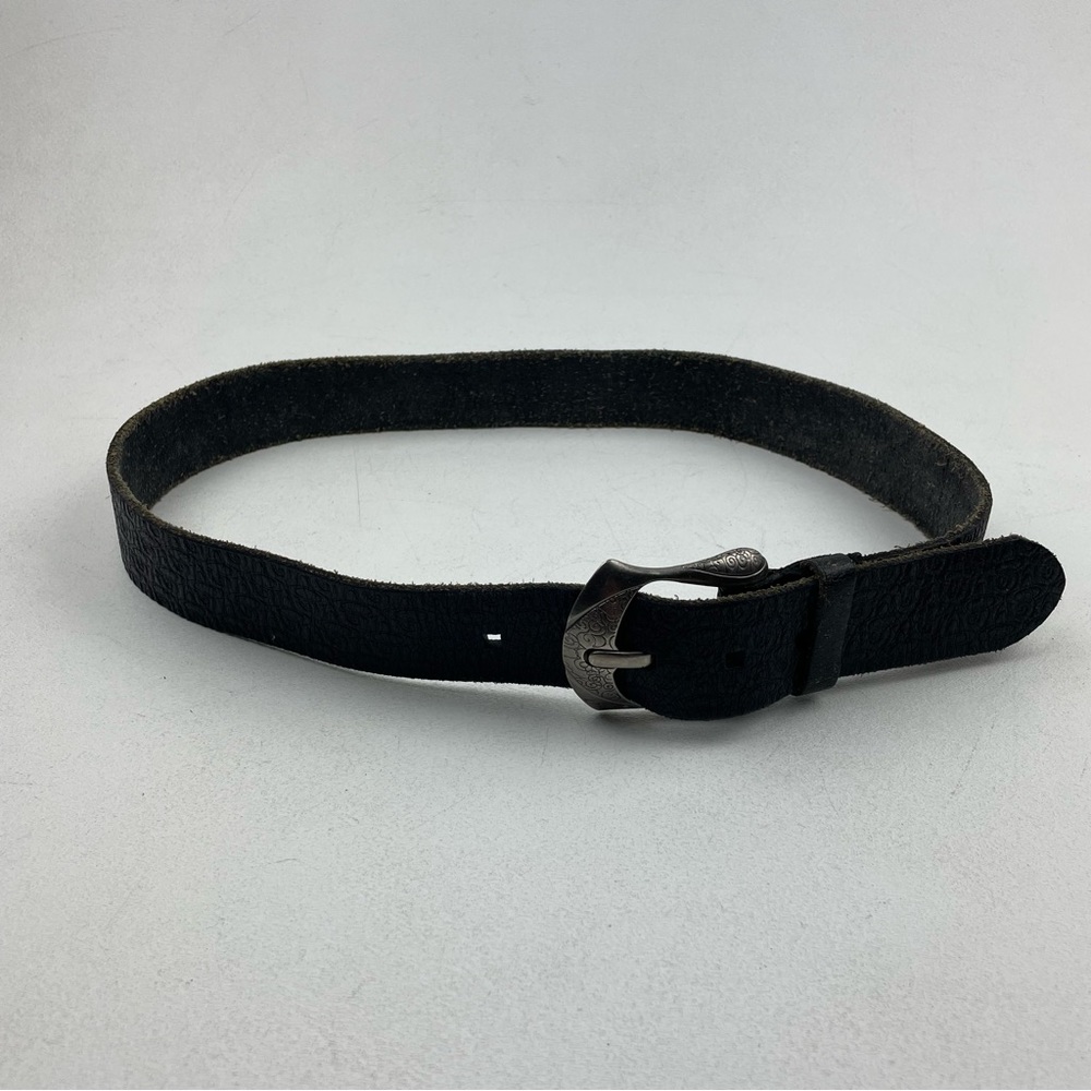 Oakley Black 1 Row Leather Belt Size Medium